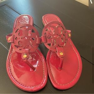 RED TORY BURCH MILLER SANDALS